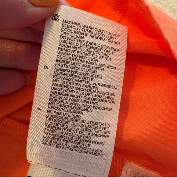 Adidas Running Vibrant Orange Track Jacket Windbreaker Rain Jacket ladies small - Picture 10 of 11